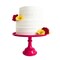 Bright Hot Pink Melamine Pedestal Cake Stand – 11.5" Wide, Lightweight, BPA-Free, Dishwasher Safe, Party Ready